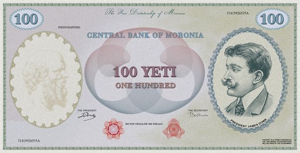 Fake 100 yeti note - Photo, Image