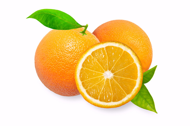 Πορτοκαλί φρούτα που απομονώνονται σε λευκό φόντο διαδρομή αποκοπής - Φωτογραφία, εικόνα