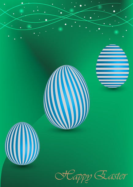 Happy Easter Background with a Colorful Egg - Vector, Image