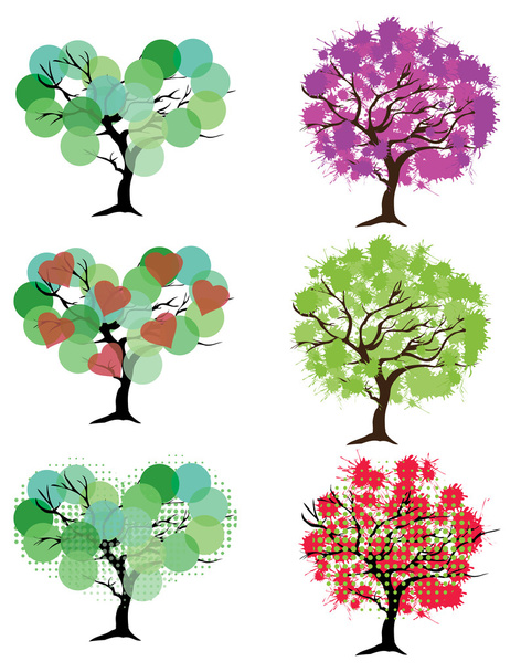 Ensemble d'arbres vecteur
 - Vecteur, image