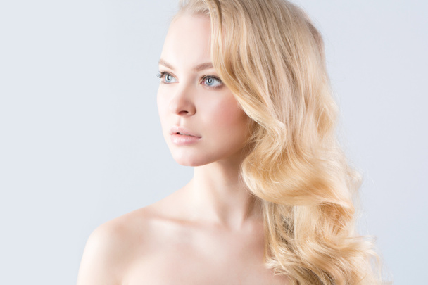 Portrait of beautiful blonde. Health and Beauty. - Foto, Imagen
