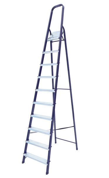 metal step-ladder isolated - Foto, Imagen
