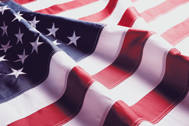 Waving American flag  - Foto, afbeelding