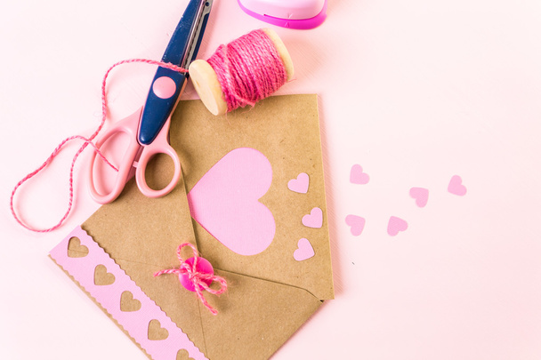 Hand crafted Valentines Day card - Zdjęcie, obraz