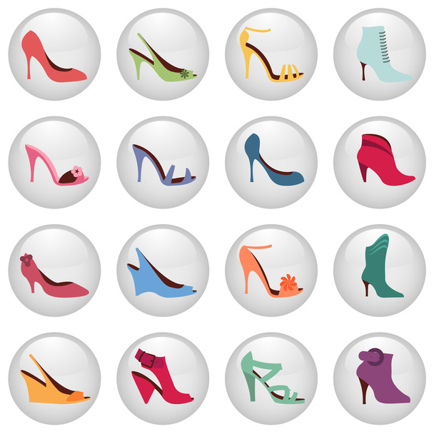 žena boty ikona - Vektor, obrázek