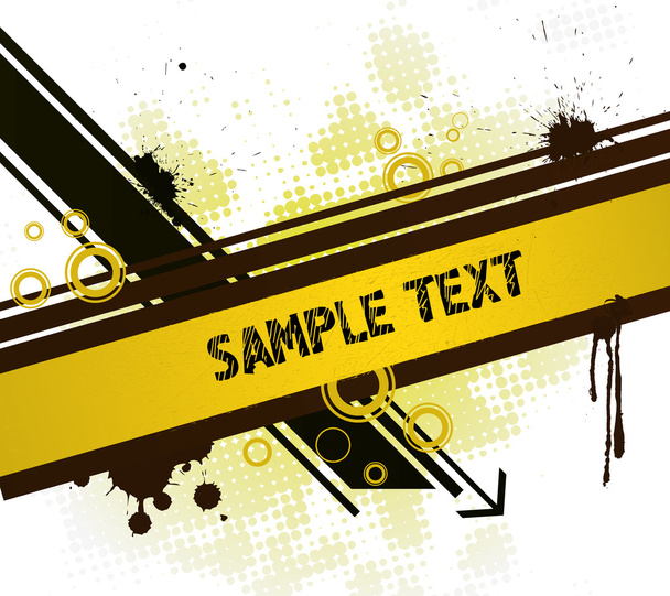 Abstract  grunge  background   Yellow strip - Vettoriali, immagini