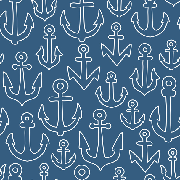 Anchor seamless pattern - Vektor, obrázek