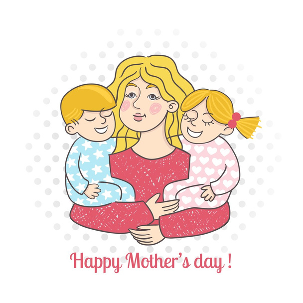 Boldog anyák napja vektor kártya. - Vektor, kép