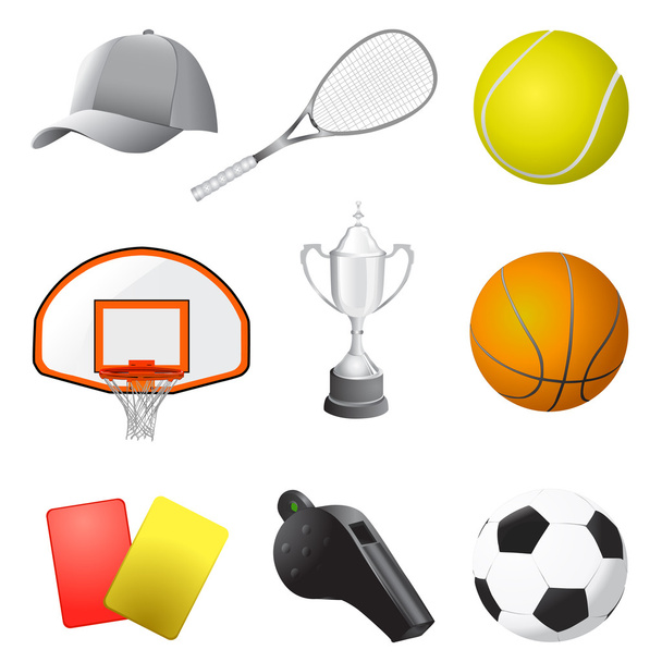Sport items - Vector, Image