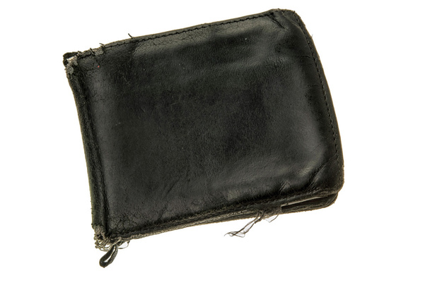 Μαλακό μαύρο δερμάτινο πορτοφόλι  - Φωτογραφία, εικόνα