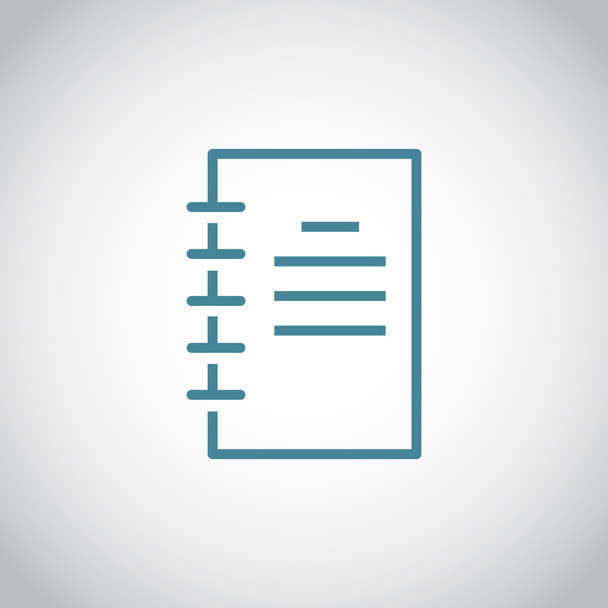 Notepad, contact book icon. - Vector, imagen