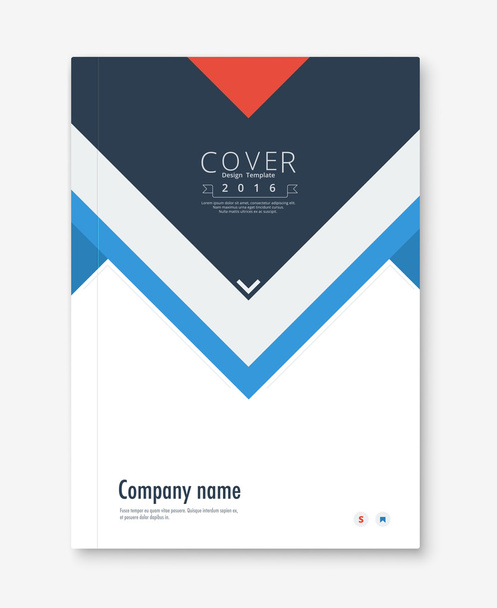 Jahresbericht-Cover-Design. Buch, Broschürenvorlage mit Muster  - Vektor, Bild