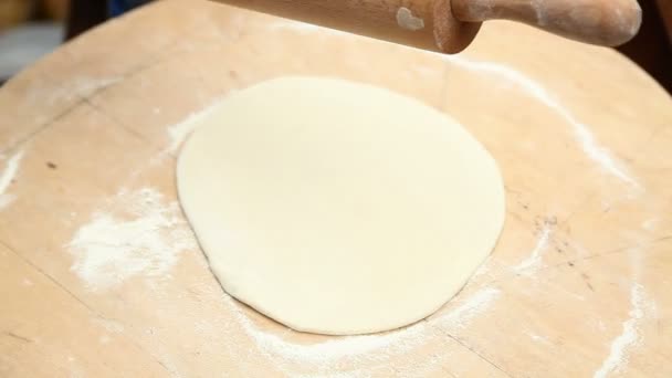Cook rolls out the dough - Footage, Video