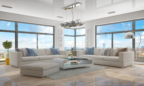 3d - moderne Luxus-Loft-Wohnung - Schuss 45 - Foto, Bild