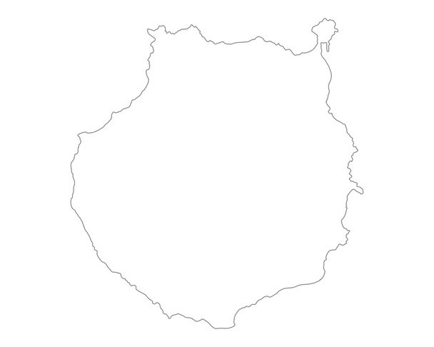 Térkép-gran Canaria - Vektor, kép