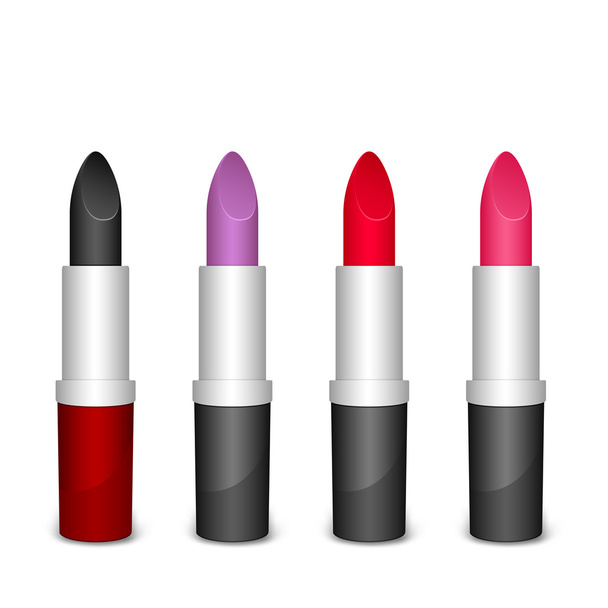 Set of lipstick - Vektör, Görsel