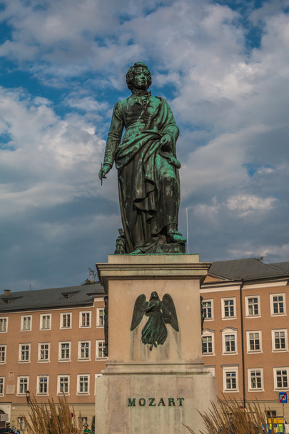 Statue of Mozart in Salzburg Austria - Foto, afbeelding