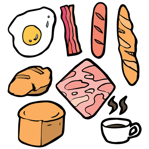 朝食のベクトルを設定 - ベクター画像
