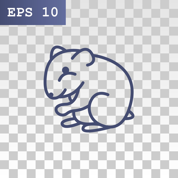 cute cartoon hamster icon - Вектор, зображення