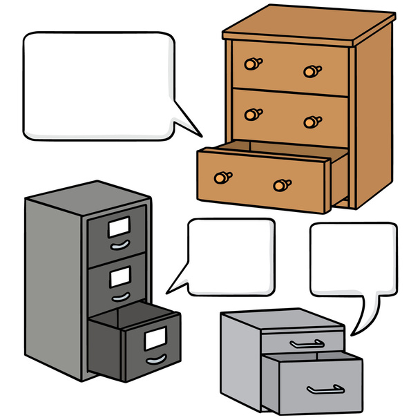 vector set of drawer - Vecteur, image