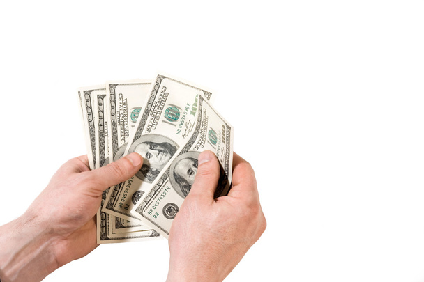 Dollars in the hands - Foto, afbeelding