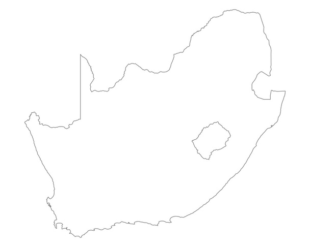 kaart van Zuid-Afrika - Vector, afbeelding