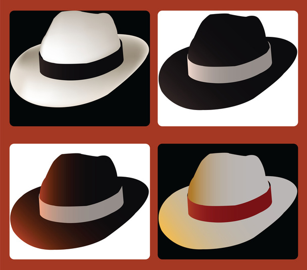 klobouk kolekce - Vektor, obrázek