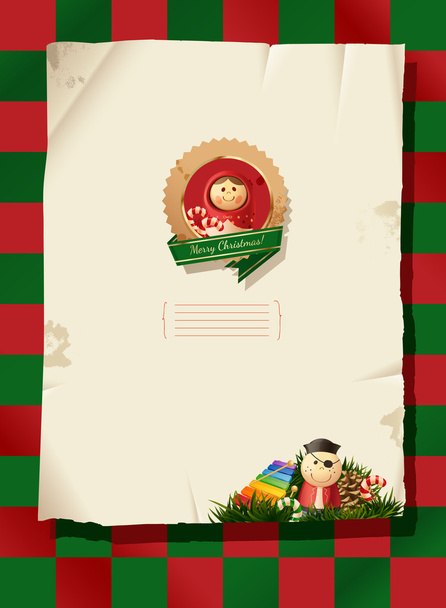 Kerstmis achtergrond - papier - Vector, afbeelding