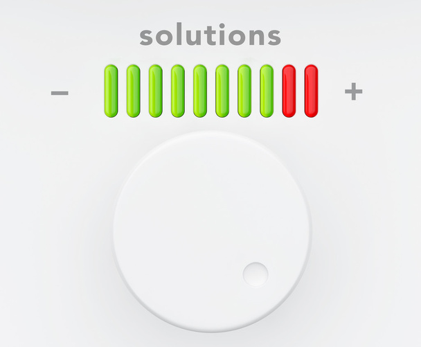 Bouton de contrôle avec échelle de progression des solutions
 - Photo, image