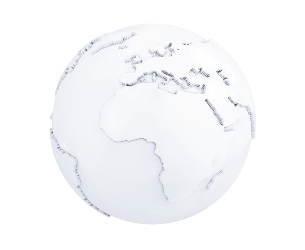 Globe Planète Terre Blanche et Blank
 - Photo, image