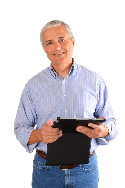 Casual Businessman with Tablet Computer - Photo, Image