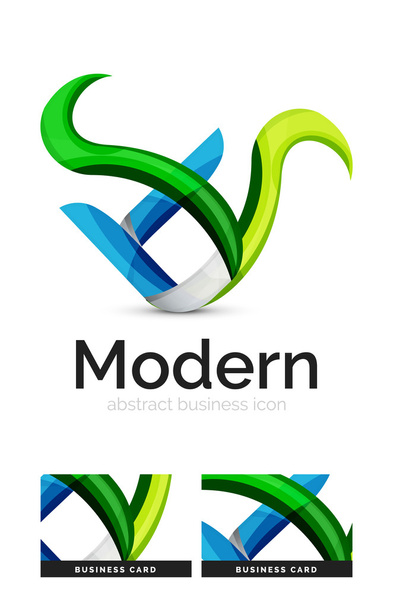 Логотип бізнесу зі стрічкою
 - Вектор, зображення