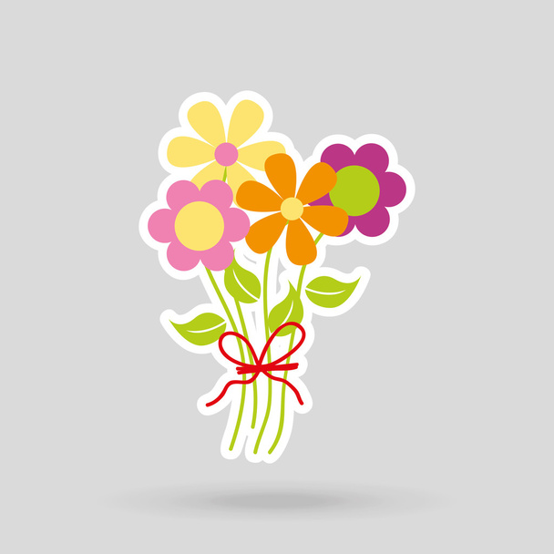 Blume isoliertes Design - Vektor, Bild