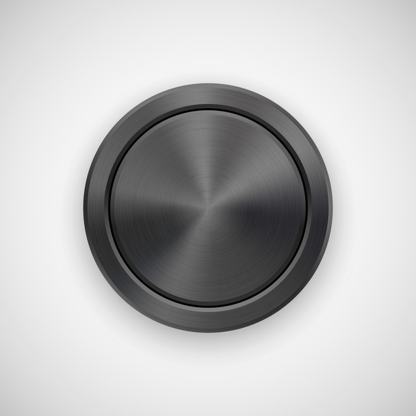 Black Abstract Technology Circle Metal Badge - Vektor, obrázek