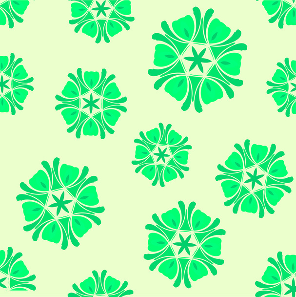 Seamless green background boho chic - Vektor, obrázek