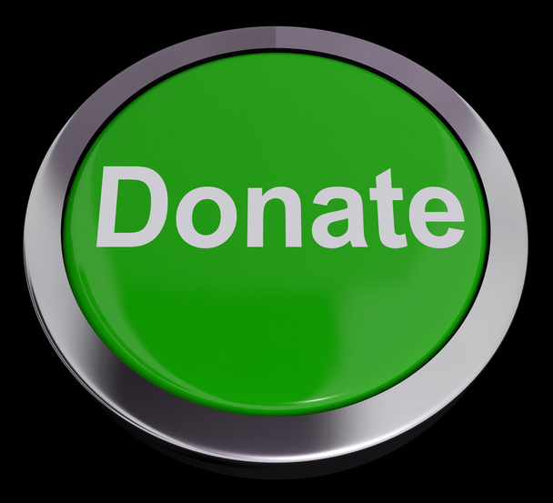 緑と募金チャリティーを表示のボタンを寄付します。 - 写真・画像