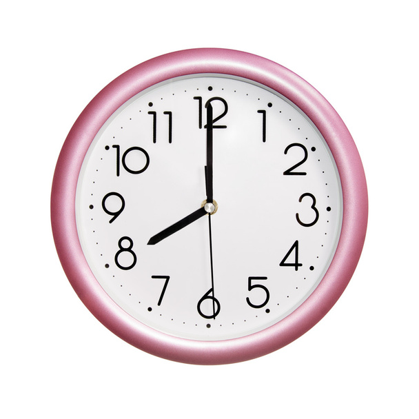 photo round red-pink clock - Foto, imagen