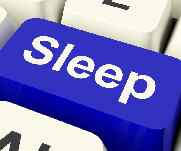 Sleep Computer Key Showing Insomnia Or Sleeping Disorders Online - Φωτογραφία, εικόνα