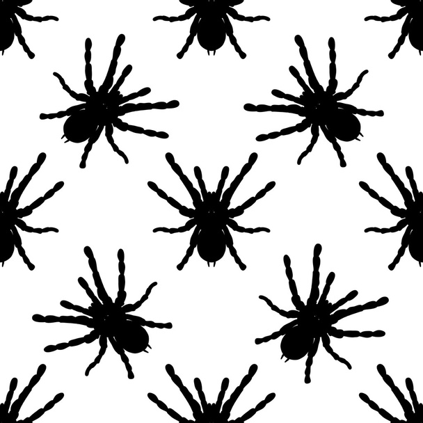 Χωρίς ραφή πρότυπο με. tarantula αράχνη Brachypelma smithi χέρι ταραντούλα αράχνη Brachypelma smithi. Διάνυσμα - Διάνυσμα, εικόνα