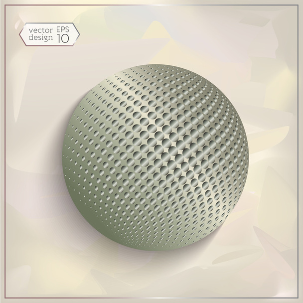 3d-sphere-with-Halftone-Effect-on-a-bokeh-fog-background-02 - Vektor, obrázek