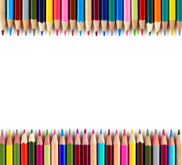 Marco de lápices en blanco
 - Foto, imagen