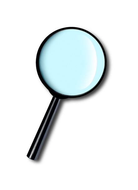 Magnifying glass isolated on white - Photo, Image
