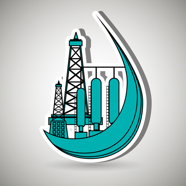 Diseño de la industria petrolera
 - Vector, Imagen