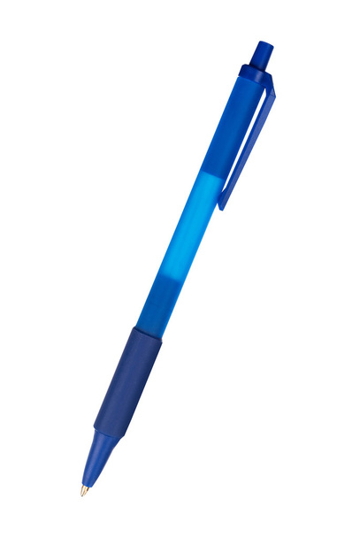 Sininen kynä eristetty valkoisella
 - Valokuva, kuva