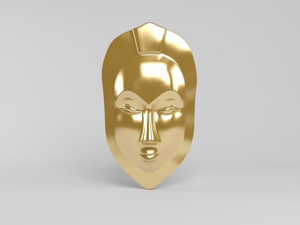 3D złota maska - Zdjęcie, obraz