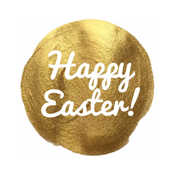 Buona Pasqua oro vettore illustrazione disegnato a mano icona cerchio, testo scritto
 - Vettoriali, immagini