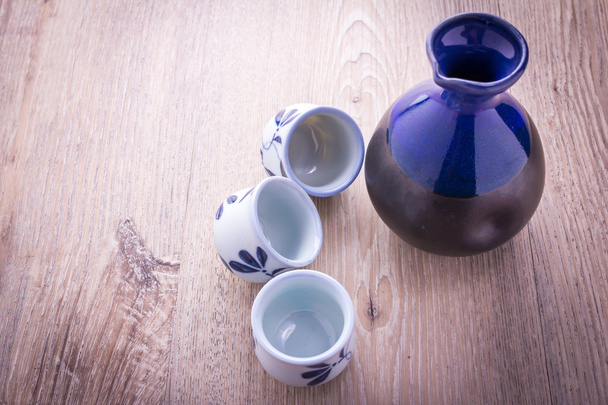 Japanese Sake drinking set - Foto, Imagem