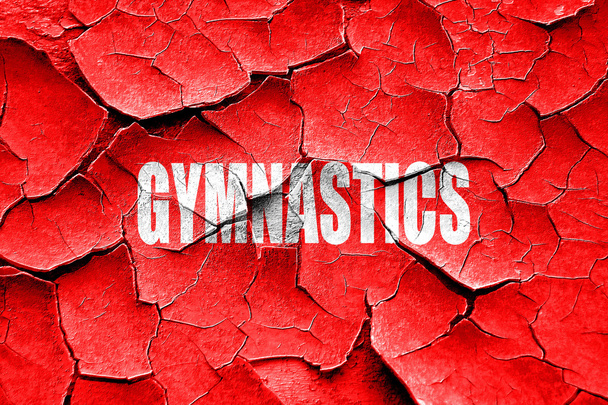 Grunge cracked gymnastics sign background - Zdjęcie, obraz