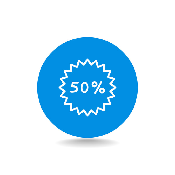 50 percent discount icon - Wektor, obraz