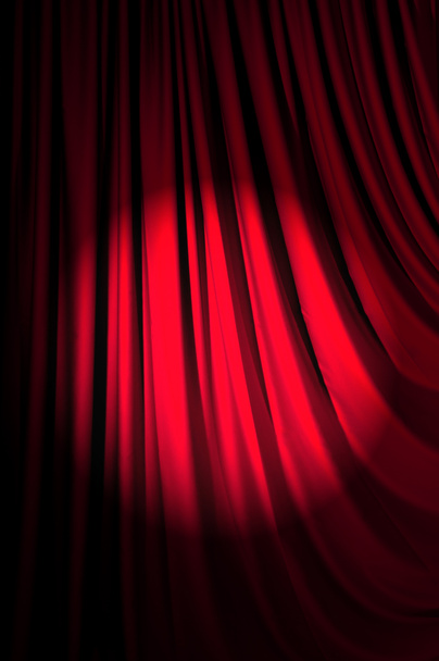 Brightly lit curtains in theatre concept - Φωτογραφία, εικόνα